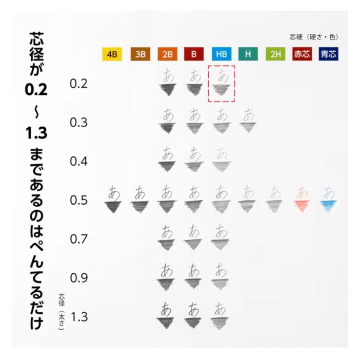 ぺんてる アイン 0.7mm シャープペン 替え芯 40本入り 高品質 高性能 なめらか オシャレなケース 大人のアイテム｜bungu-mori｜06