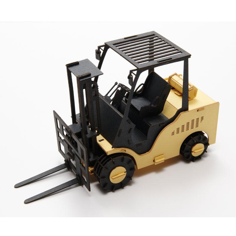 AOZORA CARS CRAFT はたらく車 建機 フォークリフト 組立キット 工作 簡単 知育玩具 可動 プレゼント 精巧モデル
