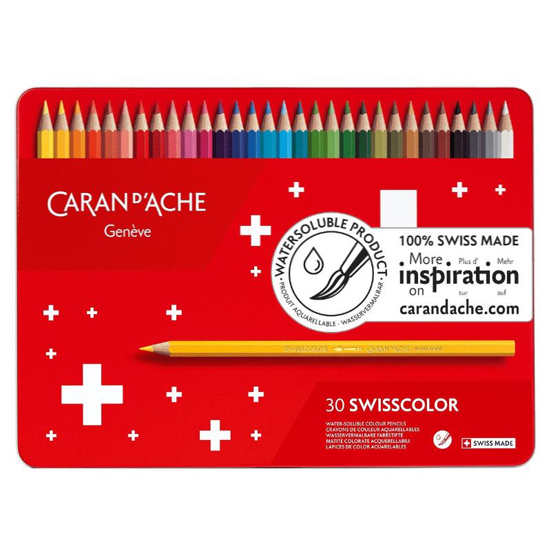 カランダッシュ　30色 CARAN d'ACHE カラン ダッシュ スイスカラー 水溶性色鉛筆 30色