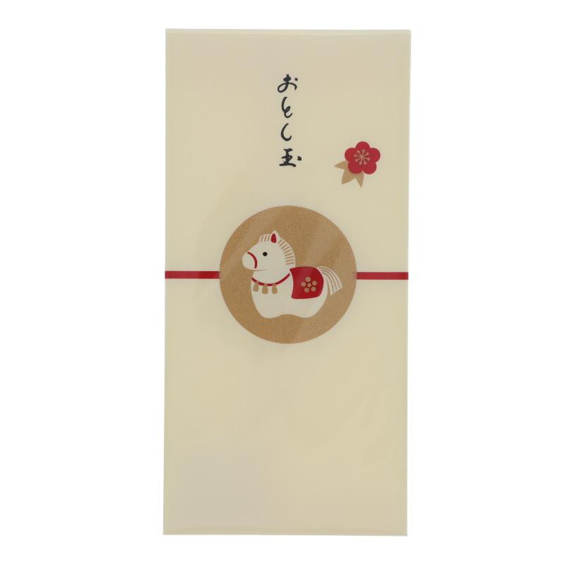 シルクスクリーン印刷 干支ぽち袋 新札用 午年 金 2026年 2枚入り 日本