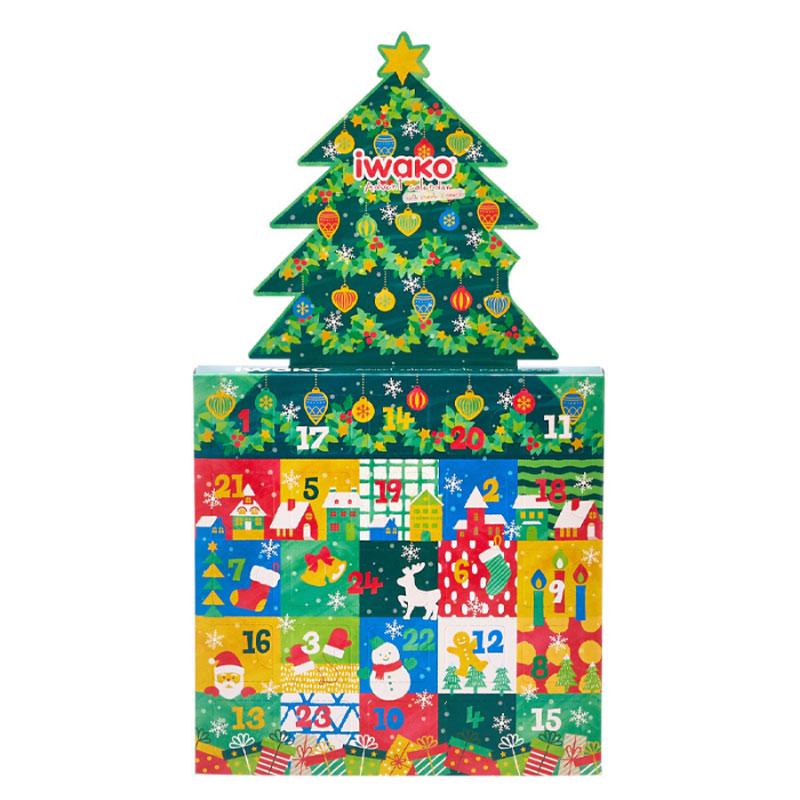 イワコー クリスマス アドベントカレンダー おもしろ消しゴム 2024