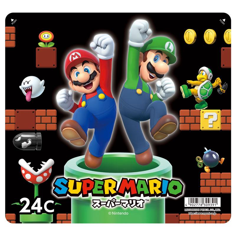 三菱鉛筆 スーパーマリオ 色鉛筆 24色 880級 2024年 新入学 名入れ無料