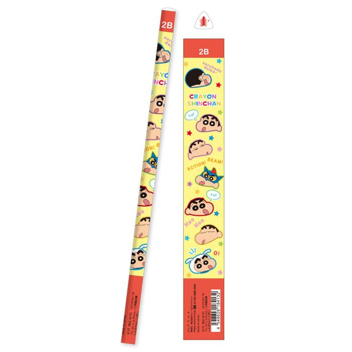 T'S FACTORY クレヨンしんちゃん 鉛筆 2B しんちゃんいっぱい 三角軸