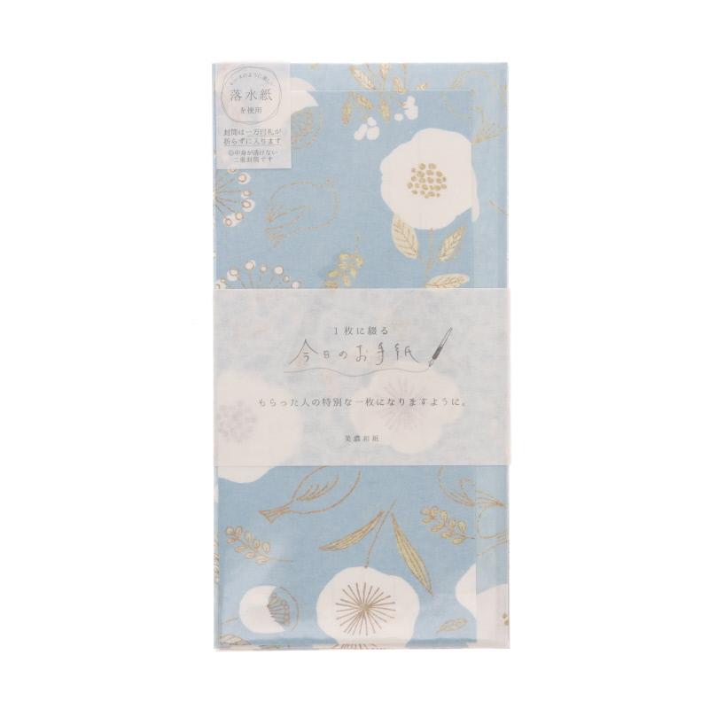 古川紙工 1枚に綴る今日のお手紙 ゴール小鳥とお花 特別な一枚にしよう 