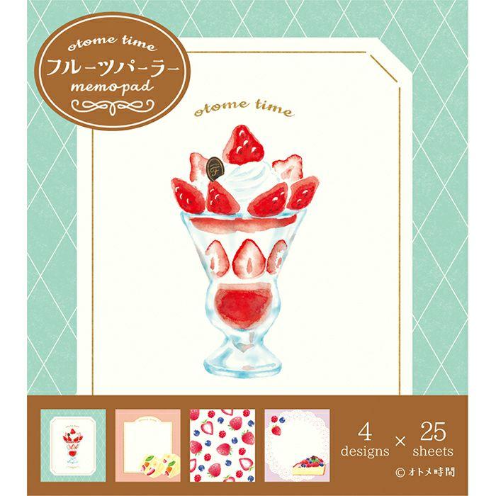 古川紙工 オトメ時間 フルーツパーラー メモパッド イチゴパフェ