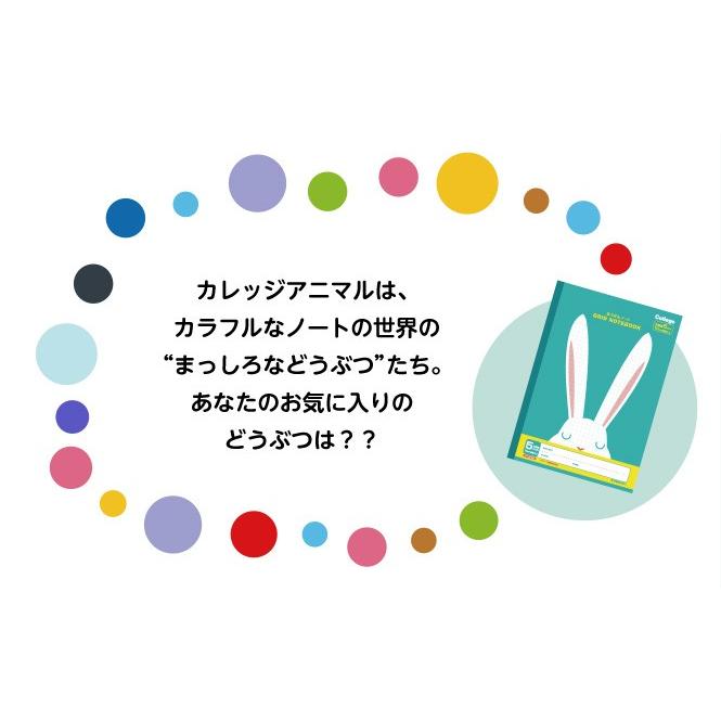 人気の動物イラスト柄の学習帳 キョクトウ カレッジアニマルB5”さくぶん120字詰”（小学1年〜3年生用）｜bungu-mori｜04