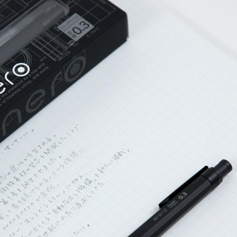 PP3005-A ぺんてる オレンズ・ネロ 0.5 最高峰モデルの黒軸ボディ 折れない芯のペンシル 高級 名入れ プレゼント シャープペン 日本製｜bungu-mori｜03