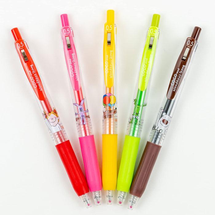 サラサ サラサクリップ ココちゃん 0.5 スヌーピー 5色セット