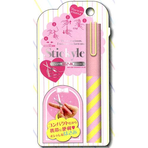 かわいいデザインでオシャレな文房具 携帯 収納に便利な機能性にどこかオシャレなはさみ サンスター文具 カジュアルスティッキールはさみ S 文具の森ヤフー店 通販 Yahoo ショッピング