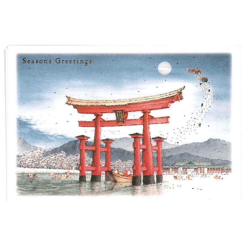 高質 和風クリスマスポストカード メリークリスマス かわいい絵葉書 Shipsctc Org