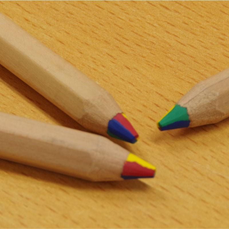 発色が良く、やわらかな色合い☆ 持ちやすい太い六角軸に4色がひとつになった芯 シュトックマー 4色色鉛筆37本ディスプレイボックス_2