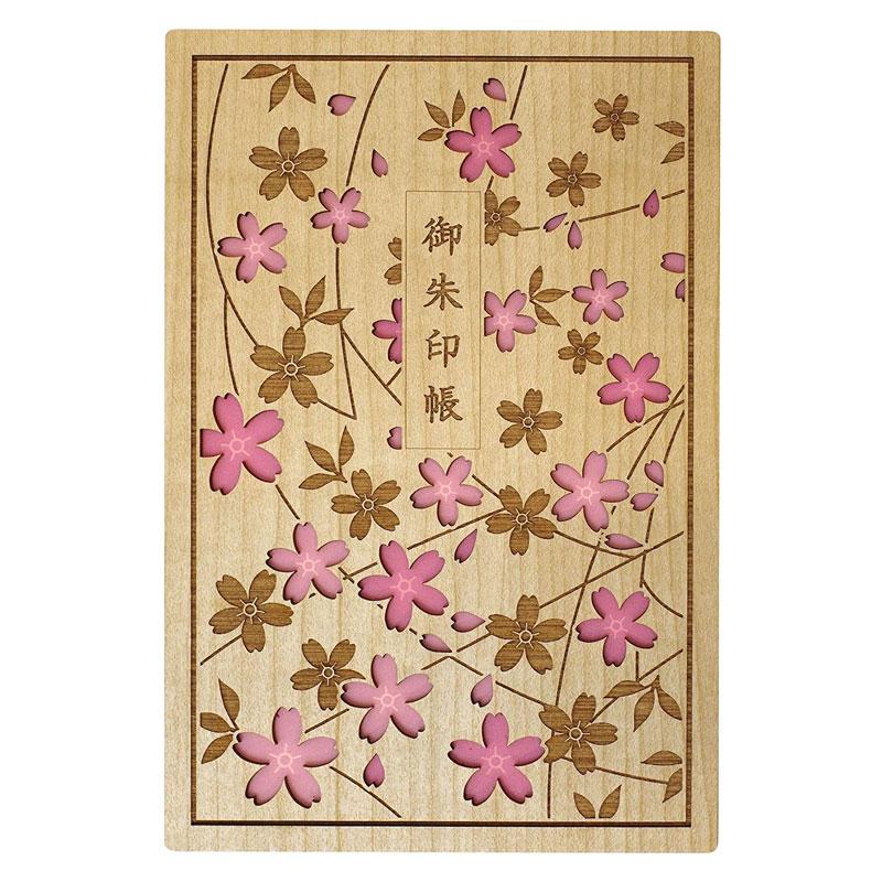 ◯限定　間桐桜　イメージ 蒔絵　御朱印帳 天然桐材 漆芸朱印帳 蒔絵 水面さくら 標準サイズ – 山家漆器店