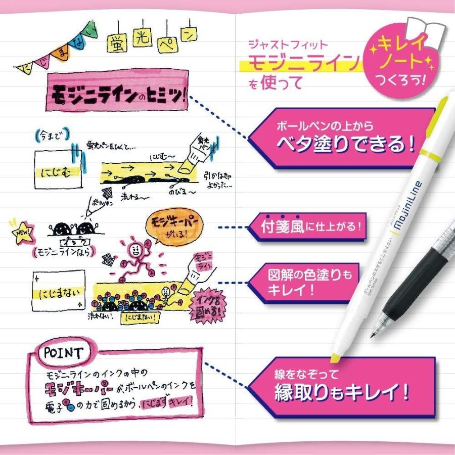 イオンの力でボールペンのインクがにじまない蛍光ペン ゼブラ ジャストフィット モジニライン 3色セット Wks22 3c 文具の森ヤフー店 通販 Yahoo ショッピング
