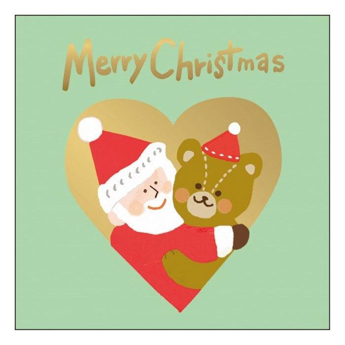 グリーティングライフ クリスマスサンタハグミニカード テディベア かわいい メッセージカード プレゼント Yd 16 文具の森ヤフー店 通販 Yahoo ショッピング
