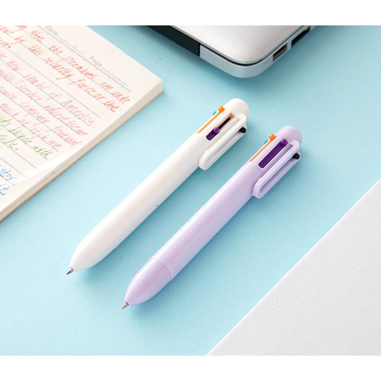 マカロン】 ボールペン 6色 多機能 軽量 滑らか 書きやすい 筆記用具