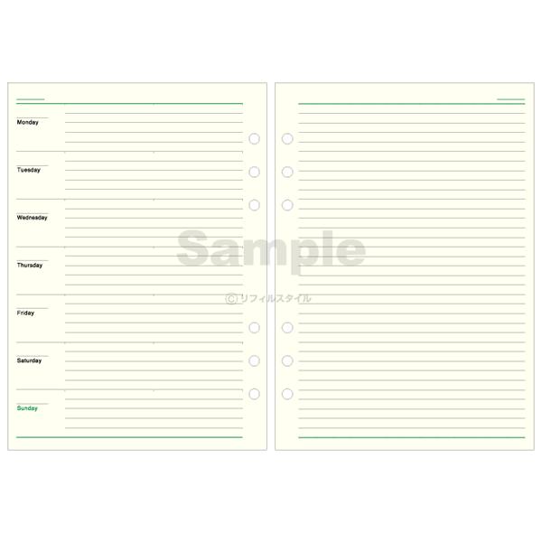 ダ・ヴィンチ 爆買Point+5%システム手帳リフィル A5 6穴 フリー