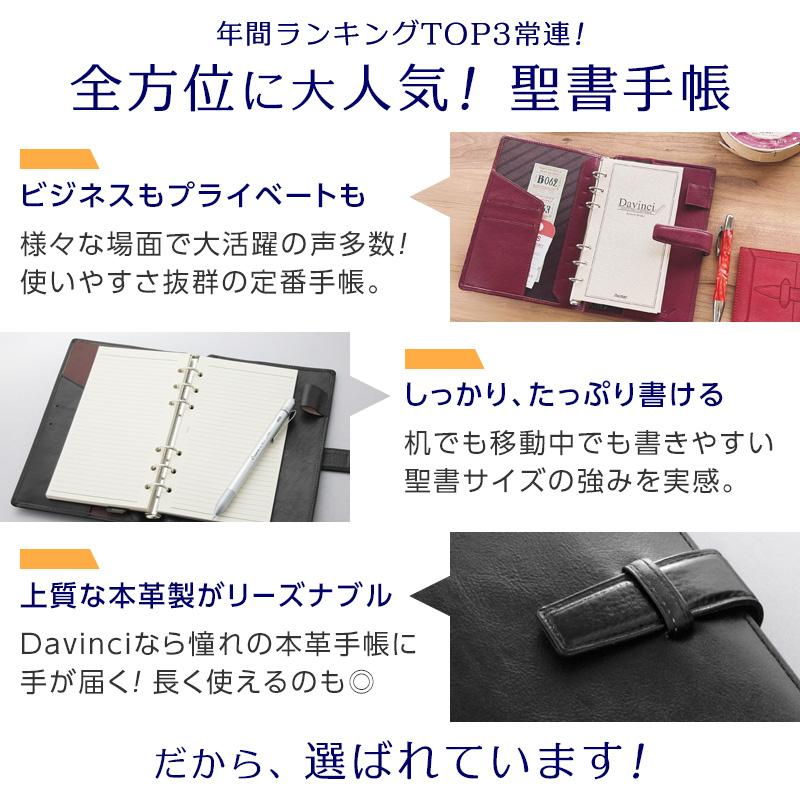 ダ・ヴィンチ システム手帳 Davinci スーパーロイス バイブル 15mm径 6