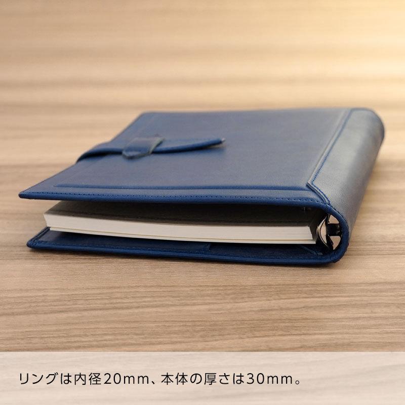 システム手帳 Davinci ロロマクラシック A5 ダ・ヴィンチ 20mm径 6穴 ブルー 名入れ1円 本革 プレゼント DSA3010Aの画像