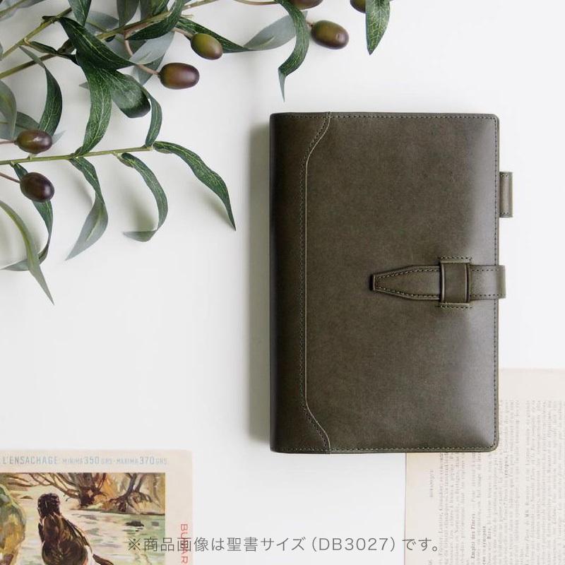 ダ・ヴィンチ システム手帳 Davinci オリーブレザー バイブル 8mm径 6