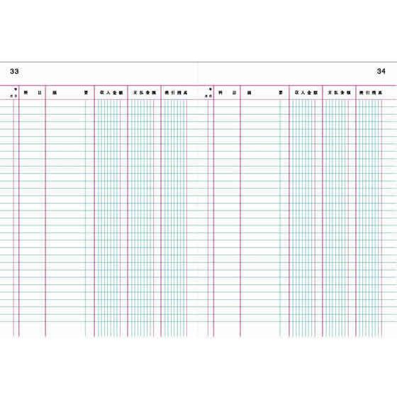 コクヨ 帳簿 三色刷 金銭出納帳科目入り チ-215｜bungubin｜02