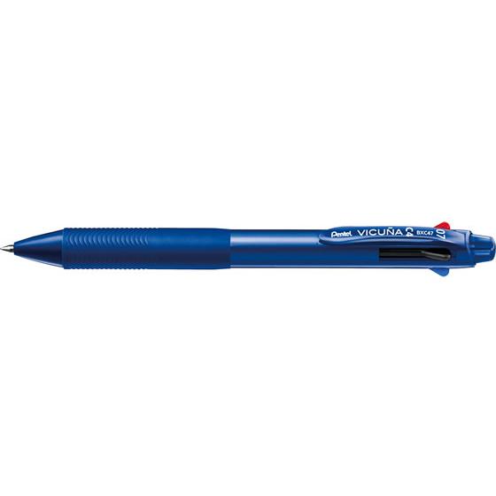 ぺんてる（Pentel） ビクーニャ 4色ボールペン 0.7mm ブルー軸 BXC47C