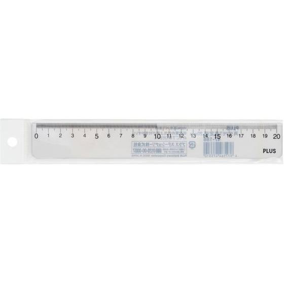 PLUS（プラス） 再生PET直定規 20cm 透明 47-188 : BUNGU便 - 通販