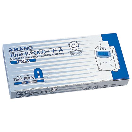 タイムカードタイムパックＰ@CＫカードＢ 4欄印字Card-B 100枚未使用 アマノ タイムカード TimeP@CKカード(4欄印字)A 100枚 : BUNGU便