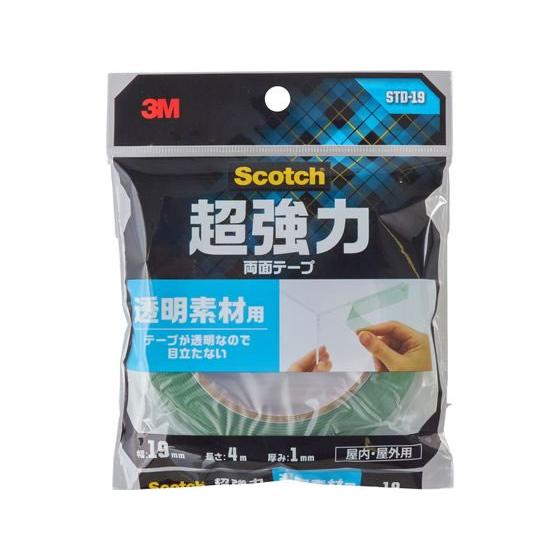 3M スコッチ超強力両面テープ 透明素材用 19mm×4.0m STD-19 : BUNGU便