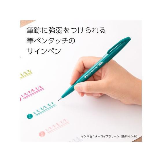 ぺんてる（Pentel） 筆タッチサインペン ターコイズグリーン SES15C-D3