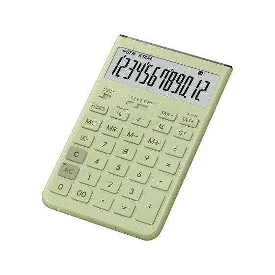 （まとめ買い）カシオ Comfy デザイン電卓 ジャストタイプ 12桁 グレイッシュグリーン JT-200T-GN-N 〔3個セット〕 【北海道・沖縄・離島配送不可】 カシオ ジャストサイズ電卓12桁 Comfy グリーン JT-200T-GN-N : BUNGU