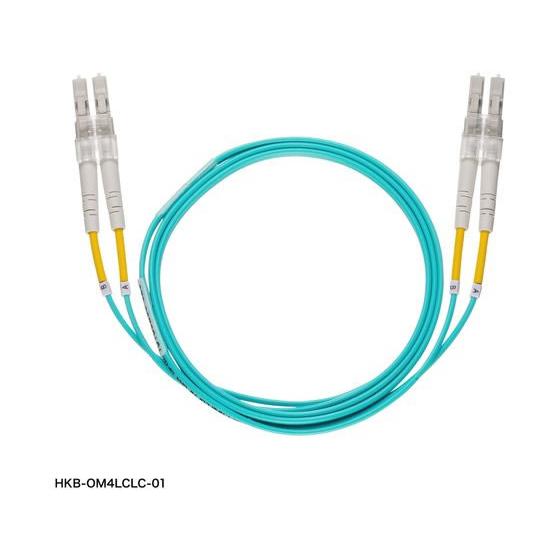 【お取り寄せ】サンワサプライ メガネ型光ファイバケーブル 2m HKB-OM4LCLC-02_1