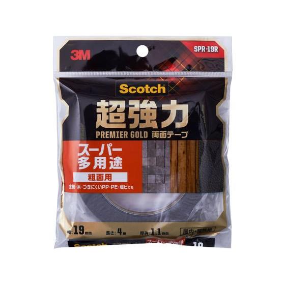 3M スコッチ 超強力両面テープ プレミアゴールド粗面用19mm×4m の商品画像
