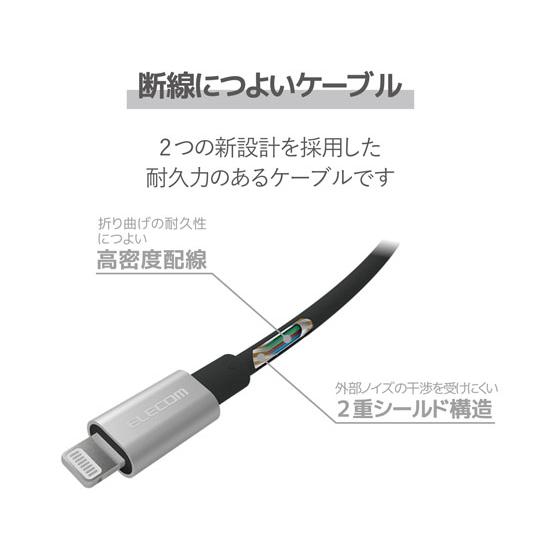 【お取り寄せ】エレコム USB-C to Lightningケーブル 耐久 1m MPA-CLPS10GY｜bungubin｜07