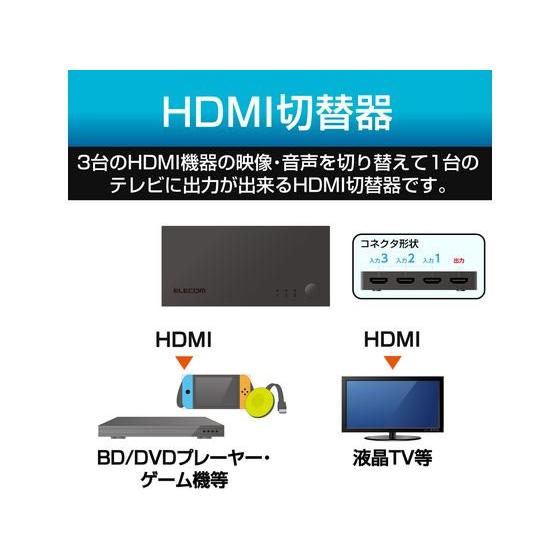 【お取り寄せ】エレコム HDMI切替器 3入力1出力 DH-SWL3BK｜bungubin｜04