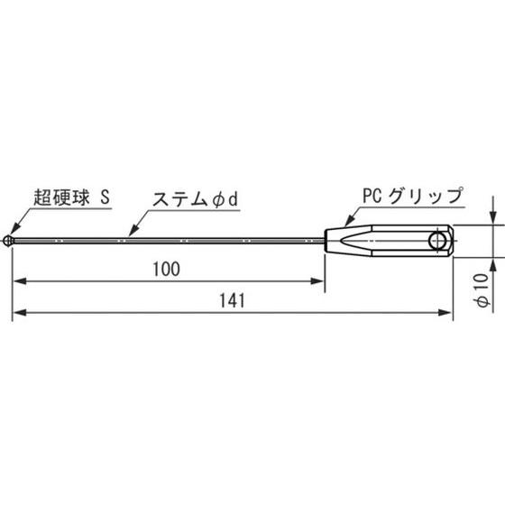 【お取り寄せ】SK ボールギャップゲージ ステム径1.6mm 規格φ4.0 BTP-040｜bungubin｜02