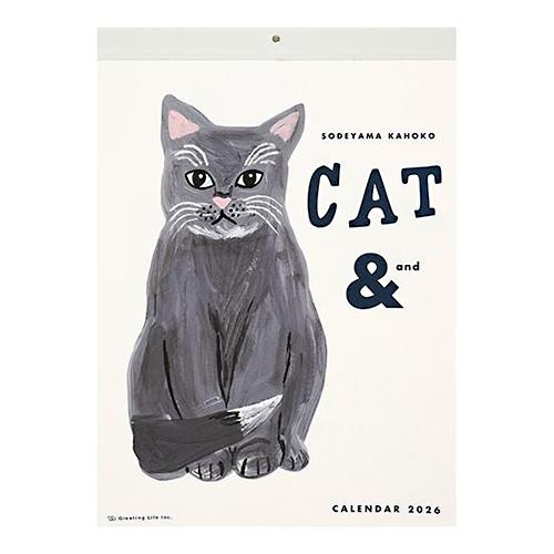 ☆グリーティングライフ 2026年版壁掛けカレンダー キャットアンド/そ