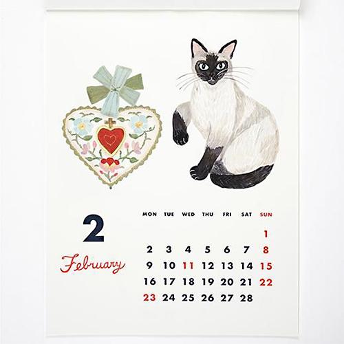 ☆グリーティングライフ 2026年版壁掛けカレンダー キャットアンド/そ