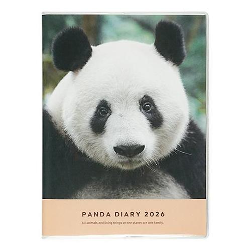 パンダページ グリーティングライフ 2026年版手帳 パンダ A6ダイアリー ソフトカバー