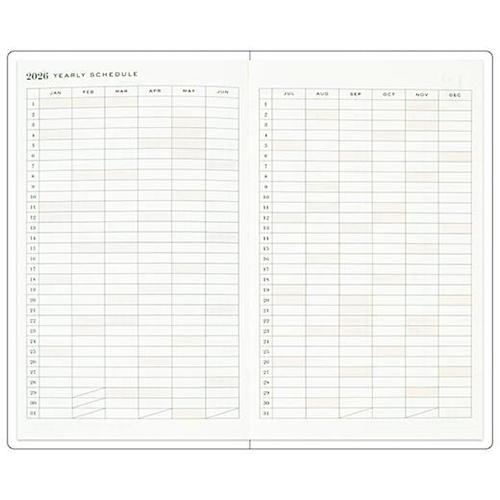 ☆グリーティングライフ 2026年版手帳 シックB6スリムダイアリー