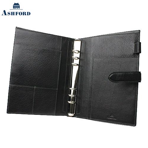 ASHFORD ディープ　A5 システム手帳 アシュフォード ディープ A5 19mm ベルト付き ブラック システム手帳