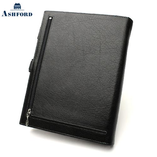 ASHFORD ディープ　A5 システム手帳 アシュフォード ディープ A5 19mm ベルト付き ブラック システム手帳