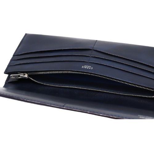 キプリス　コードバン　マチあり 小銭入れ　長財布 ブラック　ファスナー　シラサギ モルフォCYPRISキプリス コードバン×シラサギ長財布小銭入れ付き