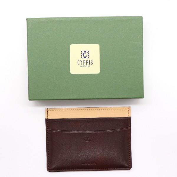 モルフォ キプリス 単カードケース シラサギレザー チョコ 8019-CH |  | 01