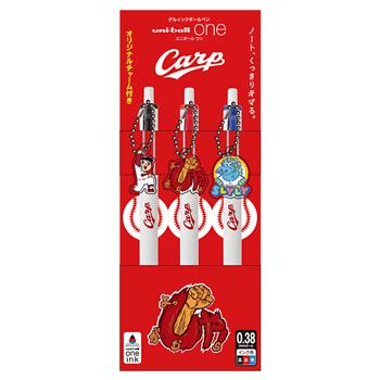 三菱鉛筆＆広島東洋カープ ユニボールワン 「しゃ!」 3本パック