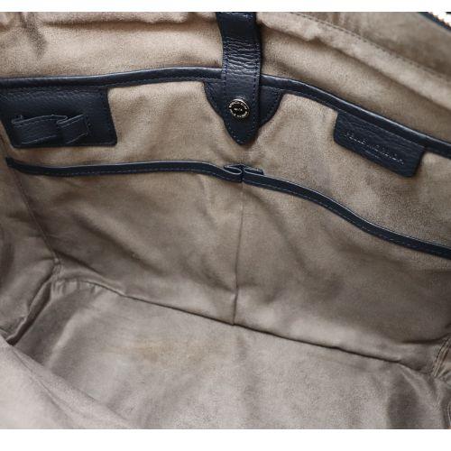 ペッレモルビダ メイデンヴォヤージュ横型トートバッグ 鞄 ネイビー PELLE MORBIDA MB048A-NVYの画像