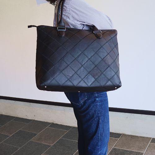 トライオン　トートバッグ　本革　大容量　ブラック　メンズ　シボ革　ビジネスバッグ トライオン トートバッグ 大（シボ革）鞄 PANELシリーズ ブラック