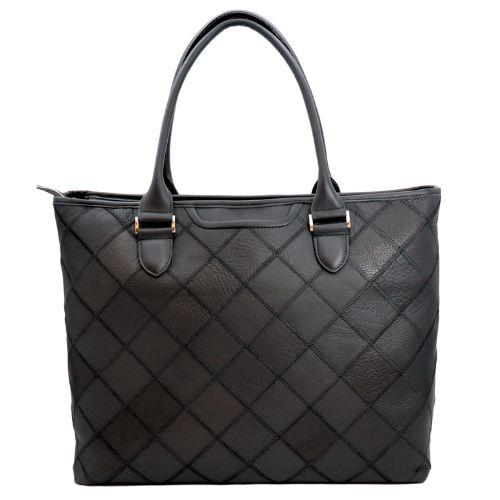 トライオン トートバッグ 大（シボ革）鞄 PANELシリーズ ブラック