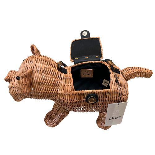 イコット アニマルバスケットS カゴバッグ ブルドッグ ikot