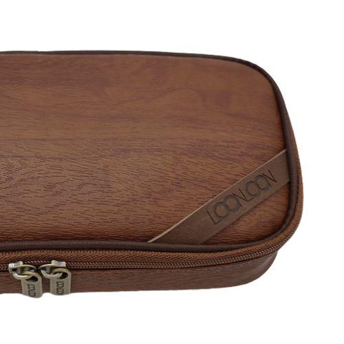 LOONLOON664 ウッド ペンケース 筆箱 ルンルン ブラウン 222455 : 文具