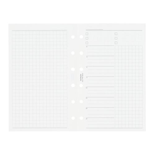 ☆日本能率協会 システム手帳用リフィル ミニ6サイズ 1日フリー